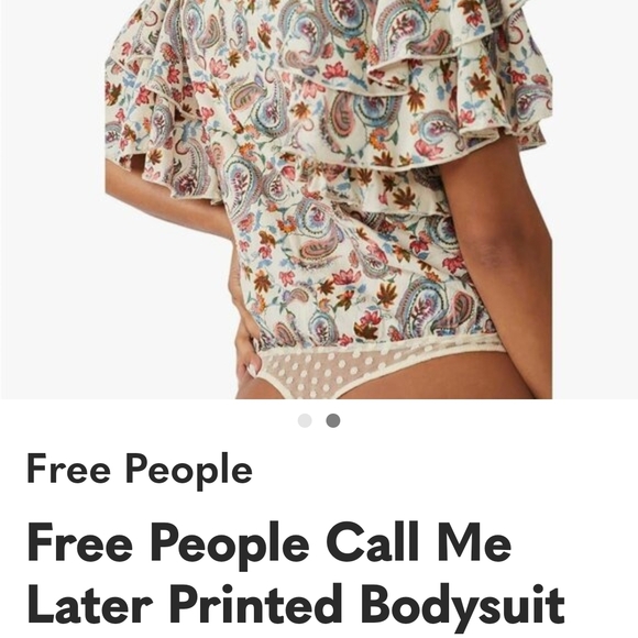 Free People Call Me Later Bodysuit Size Med NWT - Picture 3 of 4